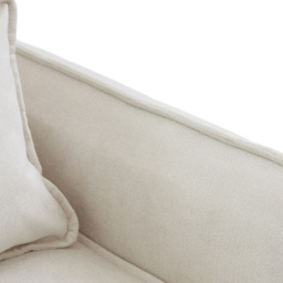 Living and Home White Fleece Fabric Armchair with Cushions - Size: 83 x 80 x 79cm - Beige White - Wilko - thumbnail 6