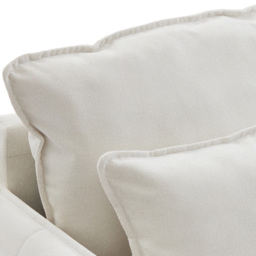 Living and Home White Fleece Fabric Armchair with Cushions - Size: 83 x 80 x 79cm - Beige White - Wilko - thumbnail 7