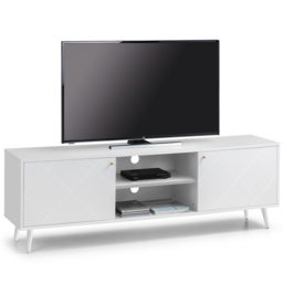 Julian Bowen Moritz 2 Door 2 Shelf White TV Unit - Size: 40 x 177 x 58cm - Wilko - thumbnail 5