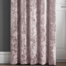 Intimates Blush Pink Crushed Velvet Door Curtain 117X213cm - Size: W 117 x D 213cm - Wilko - thumbnail 4