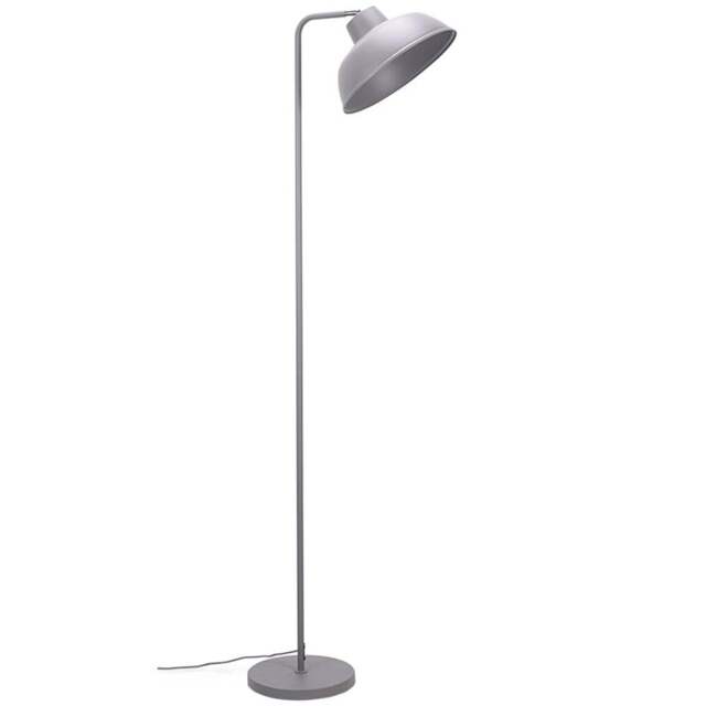ValueLights Morris Stone Grey Retro Dome LED Floor Lamp - Size: 153 x 25 x 44.5cm - Wilko - image 1