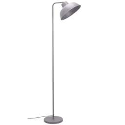 ValueLights Morris Stone Grey Retro Dome LED Floor Lamp - Size: 153 x 25 x 44.5cm - Wilko