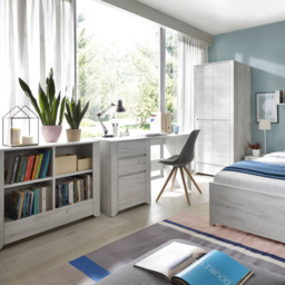 Florence Angel 3 Drawer Desk White - Size: 60 x 118 x 76cm - Furniture to Go - Wilko - thumbnail 6