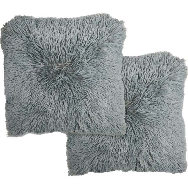 Serene Teddy Grey Cushion Cover 43 x 43cm - Wilko - image 1