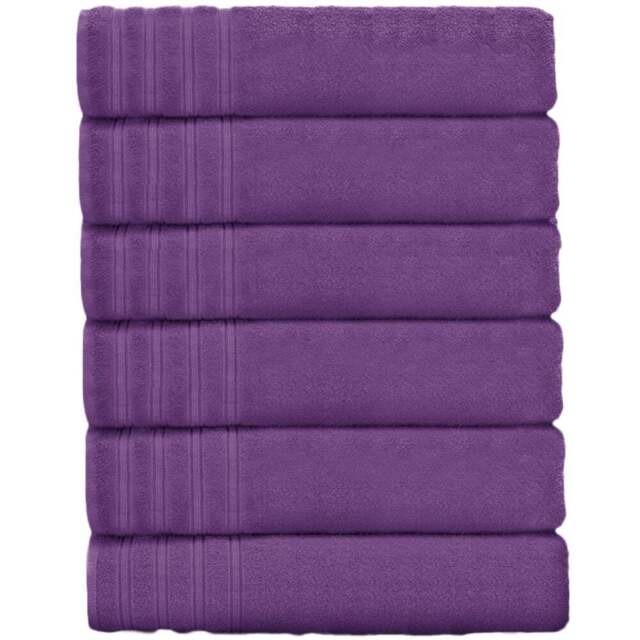 Velosso Hampi Cotton Purple Hand Towel Set of 2 - Wilko - image 1