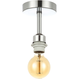 Happy Homewares Polished Chrome Plated Ceiling Light - Size: 17 x 12 x 12cm - Silver - Wilko - thumbnail 4