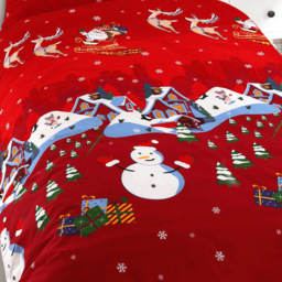 Velosso Double Santa and Friends Duvet Set - Red - Wilko - thumbnail 4
