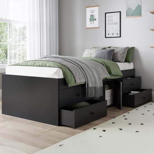 Kudl Single Black Captains Cabin Bed - Wilko - image 1