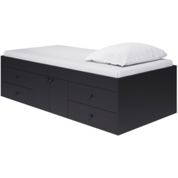 Kudl Single Black Captains Cabin Bed - Wilko - thumbnail 3