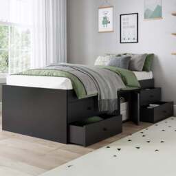 Kudl Single Black Captains Cabin Bed - Wilko