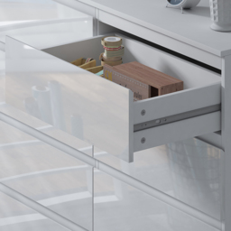 FWStyle Stora 8 Drawer White Gloss Chest Of Drawers - Wilko - thumbnail 4