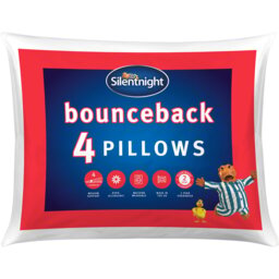 Silentnight White Bounceback Pillows 4 Pack - Wilko