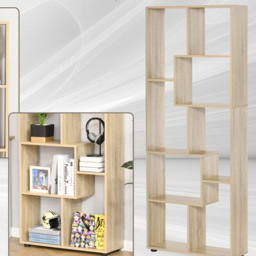 Portland Beige 8-Section Shelving Unit - Size: 70 x 24 x 178cm - Wilko - thumbnail 4
