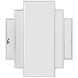 Furniturebox Jazz 1920s Inspired Silver Small Wall Mirror 66 x 58cm - Size: 58 x 66cm - Wilko - thumbnail 1
