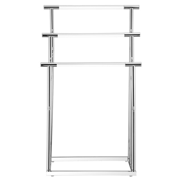 Monaco 3 Tier Acrylic Towel Rail - Chrome - Wilko