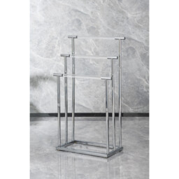 Monaco 3 Tier Acrylic Towel Rail - Chrome - Wilko - thumbnail 4