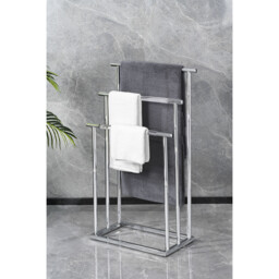 Monaco 3 Tier Acrylic Towel Rail - Chrome - Wilko - thumbnail 5