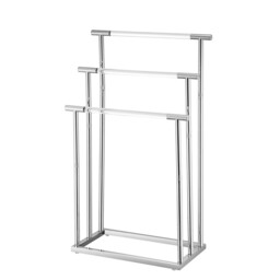 Monaco 3 Tier Acrylic Towel Rail - Chrome - Wilko - thumbnail 3