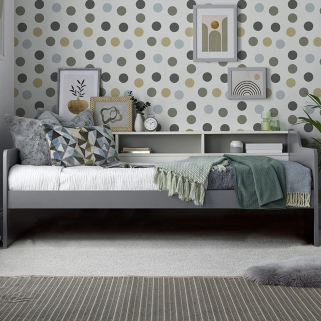 Tyler Single Grey and White Guest Bed - Bedmaster - Wilko - image 1