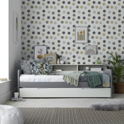 Tyler Single Grey and White Guest Bed - Bedmaster - Wilko - thumbnail 3