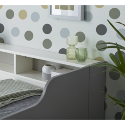 Tyler Single Grey and White Guest Bed - Bedmaster - Wilko - thumbnail 5