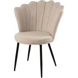 Mini Flora Beige Boucle Accent Chair - Size: Single - Cream - Home Garden Direct - Wilko - thumbnail 5