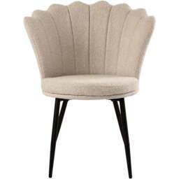 Mini Flora Beige Boucle Accent Chair - Size: Single - Cream - Home Garden Direct - Wilko - thumbnail 4