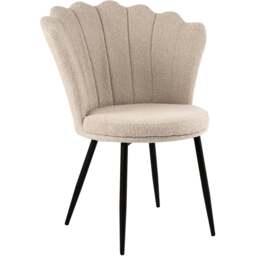 Mini Flora Beige Boucle Accent Chair - Size: Single - Cream - Home Garden Direct - Wilko - thumbnail 6