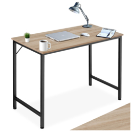 Tectake Jenkins Industrial Wood Study Desk Oak Sonoma 100cm - Size: 75.5 x 100 x 50cm - Brown - Wilko - thumbnail 3