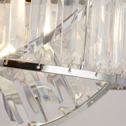 Lighting Collection Jarell Chrome and Clear Acrylic Table Lamp - Size: 37 x 24 x 24cm - Wilko - thumbnail 5