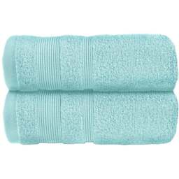 Allure Bath Fashions Luxury Zero Twist Egyptian Cotton Duckegg Hand Towel 2 Pack - Size: 50 x 85cm - Blue - Wilko - thumbnail 1