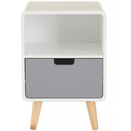 Premier Housewares Milo Single Drawer Cabinet - White - Interiors by Premier - Wilko - thumbnail 4