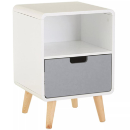 Premier Housewares Milo Single Drawer Cabinet - White - Interiors by Premier - Wilko - thumbnail 3
