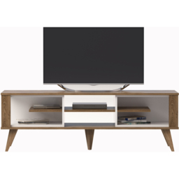 Decorotika Ionis 6 Shelf White and Oak TV Unit - Size: 52.5 x 160 x 35cm - Multi - Wilko - thumbnail 4
