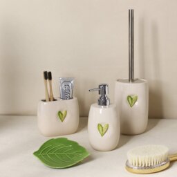 Green Leaf Soap Dish - Green - Wilko - thumbnail 3