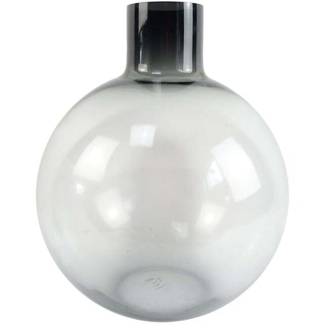 Botanik Smoke Grey Bottle Glass Vase 40cm - Size: 40 x 34 x 34cm - Wilko - image 1