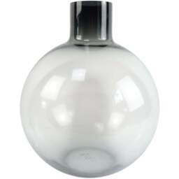 Botanik Smoke Grey Bottle Glass Vase 40cm - Size: 40 x 34 x 34cm - Wilko - thumbnail 1
