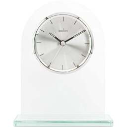 Acctim Ledburn Glass Mantel Table Clock - Size: 5 x 12.7 x 16.9cm - Multi - Wilko