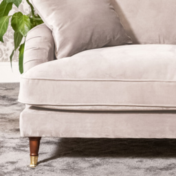 Mackenzie 3 Seater Silver Plush Velvet Sofa - Artemis Home - Wilko - thumbnail 4