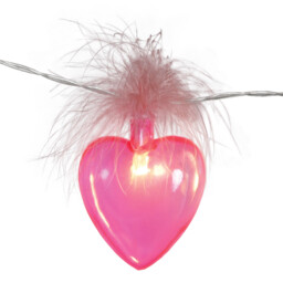 20 LED Fluffy Heart String Light - Pink - Wilko - thumbnail 3