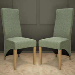 Shankar Baxter Set of 2 Green Weave Dining Chair - Wilko