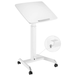 ProperAV Mobile Sit or Stand Variable Height Trolley Workstation White - Size: 14 x 69 x 70cm - Wilko - thumbnail 5