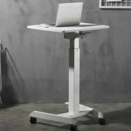 ProperAV Mobile Sit or Stand Variable Height Trolley Workstation White - Size: 14 x 69 x 70cm - Wilko - thumbnail 1
