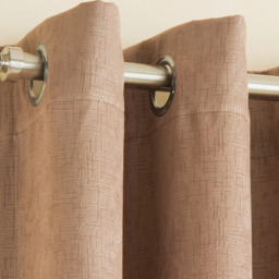Enhanced Living Vogue Latte Thermal Blackout Eyelet Readymade Curtains 117 x 183cm - Brown - Wilko - thumbnail 4