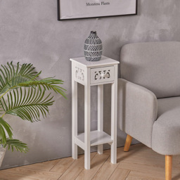 Living and Home Single Drawer Single Shelf French Style Slim Side Table - White - Wilko - thumbnail 7