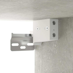 vidaXL 2 Door Single Open Shelf Concrete Grey Wall Mounted Cabinet - Size: 80 x 80 x 33cm - Wilko - thumbnail 7