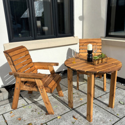 Charles Taylor Thatcham 2 Seater Garden Dining Set - Brown - Wilko - thumbnail 5