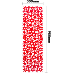 St Helens Red Felt Table Runner 98 x 30cm - Size: 980 x 300 x 3cm - Wilko - thumbnail 5