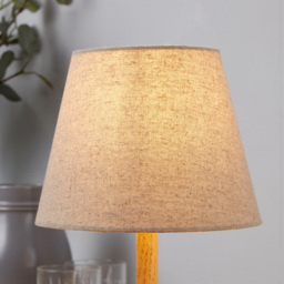 Lighting Collection Underwood Cream Linen Tapered Lamp Shade 20cm - Size: 6.3 x 21.5 x 21.5cm - Natural - Wilko - thumbnail 3