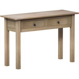 VIDA DESIGNS Panama 2 Drawer Pine Console Table - Size: 40 x 110 x 72cm - Brown - Wilko - thumbnail 3